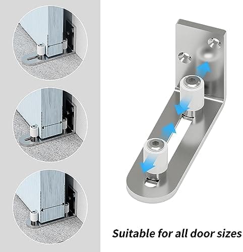 123x40x65mm Justerbar Gulvguide til Skydedør Rustfrit Stål (1 stk)