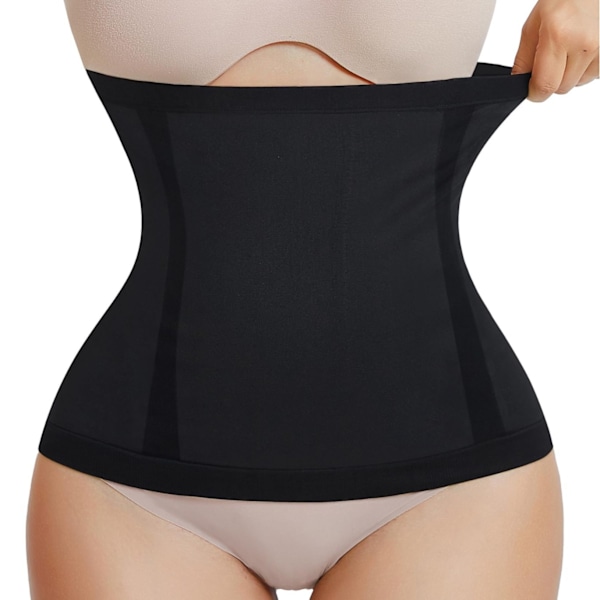 （Sort, S/M）Talje-træner til kvinder Tummy Control Girdle Band Wais