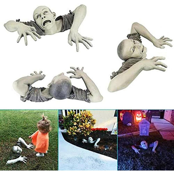 Halloween Zombie Hage Statue, Halloween Dekorasjon for Kirkegård, Patio, Plen, Hage, Festgave