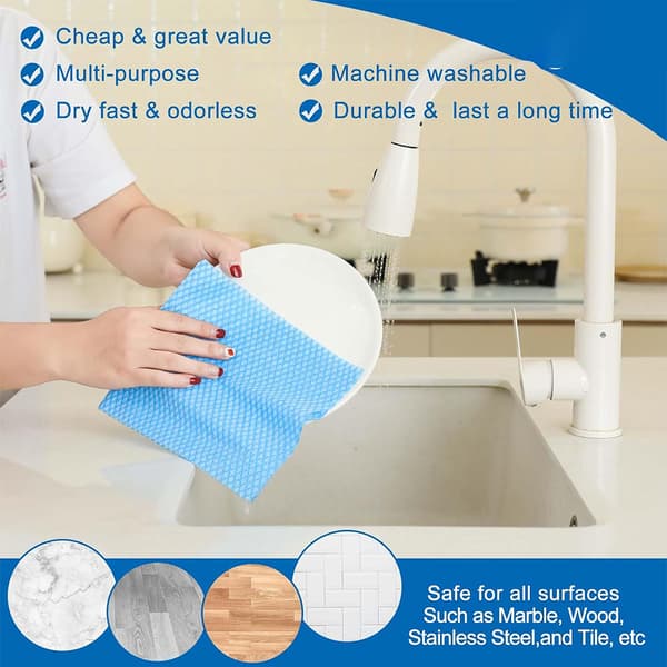 50 blåa non-woven engångsdukar non-woven mikrofiberdukar