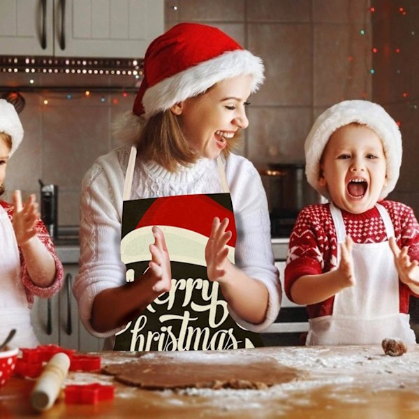 Crazy Bean Kjøkkenforkle Justerbart Juleforkle, Juleforkle Julekostyme til Fest, Juledekorasjon