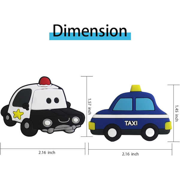 Luovat sarjakuva-auton söpö jääkaappimagneetti pehmeä liima Persoonallisuus Taulu Valkotaulu Varhainen