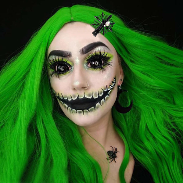 6 st Halloween hårklämmor för kvinnor flickor gotisk dödskalle hårklämma kristall röd spindelnät hårnålar Ha