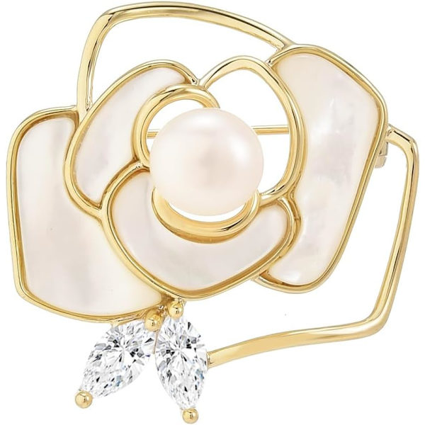 Blomsterbrosche til Kvinder Rhinestone Blomsterbrosche Pins Blomsterbroscher Smykker Gave til Mor Kone