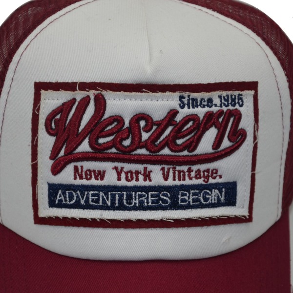 Punainen cap - Cap Vintage Mesh Beach Cotton Adjust