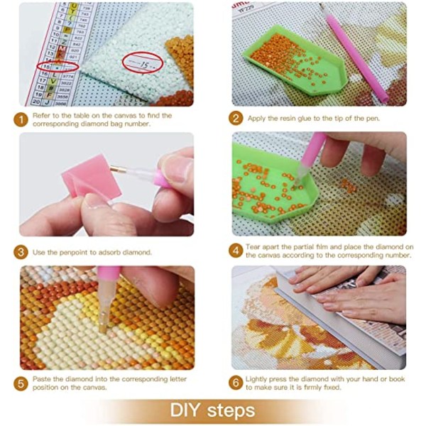 30 × 40 Diamantmålning Broderie Diamant Peinture Kit Complet i Pärldiamant att Klistra Landskap Acc