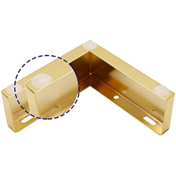 15x6cm Metal Sofa Ben  L-Formet Møbelben Guld Sofa Ben Bord Skab Skuffe Sofa Ben Møbelfødder Udskiftning