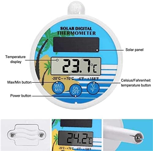 2 st Digital Solpooltermometer för Simbassäng, Spa, Badtunna