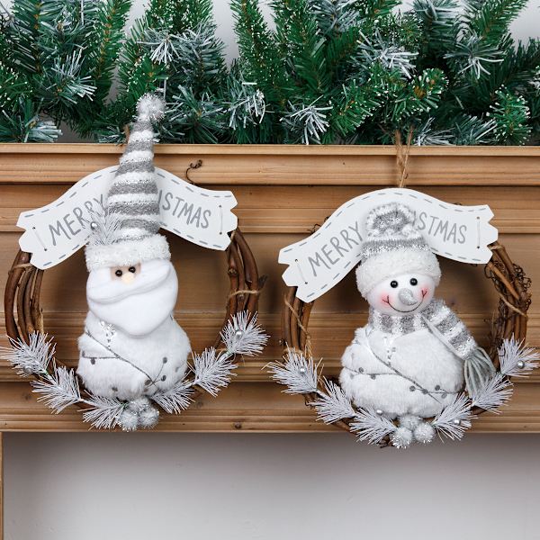 1 stk. Snemand Julekrans, Rattan Julekrans, Jule