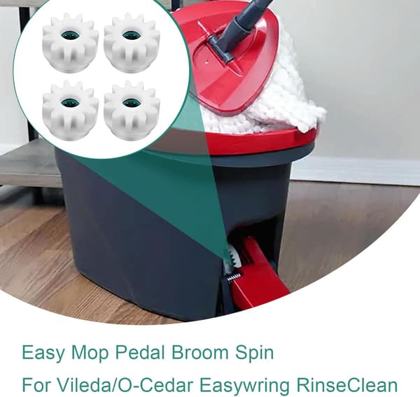 4 stk. Tilbehør Pedal Lejer til O-Cedar/Vileda Easywring RinseClean, Udskiftningsmoppe Pedal Lejer