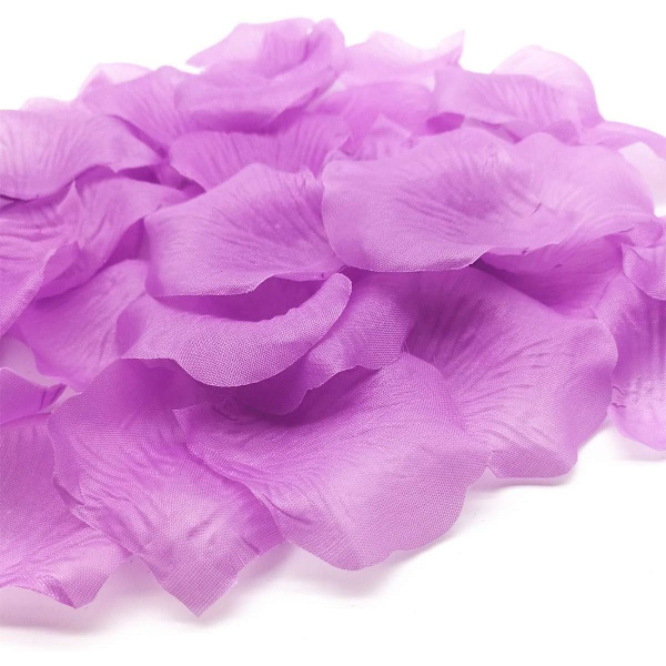 (Lilla) 1000 stk Silke Roseblader Kunstige Blomster Bryllupsfest Dekorasjon