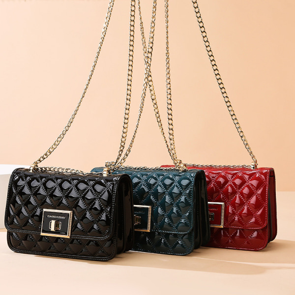 Kvinners Crossbody Bag, Quilted Shoulder Bag, Håndvesker, Mediu