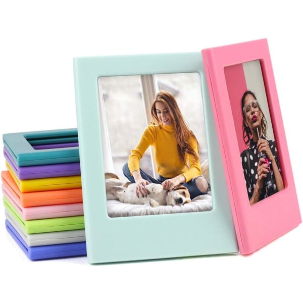 10 Pack Mini Magnetic Photo Frames Compatible with Polaroid Fujifilm Instax Mini 12 Mini 11 Mini 9 M