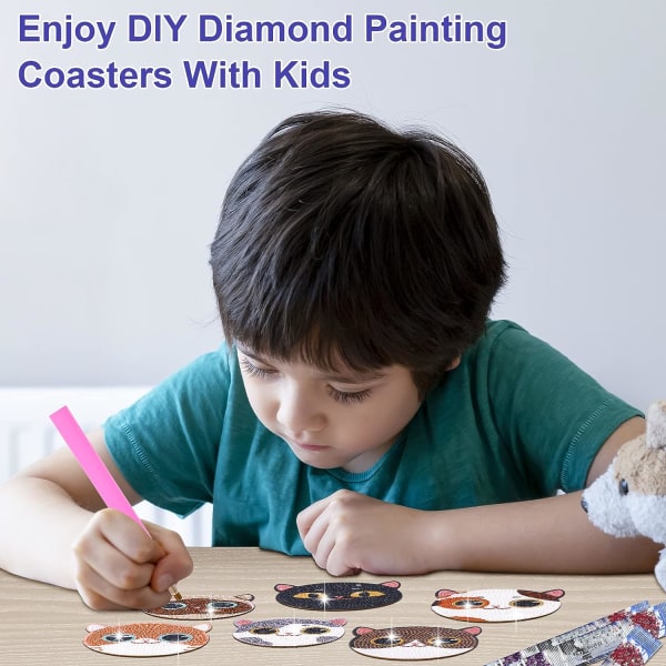 Chat 8-delt Diamant Kunst Underkop med Stativ, Arts e