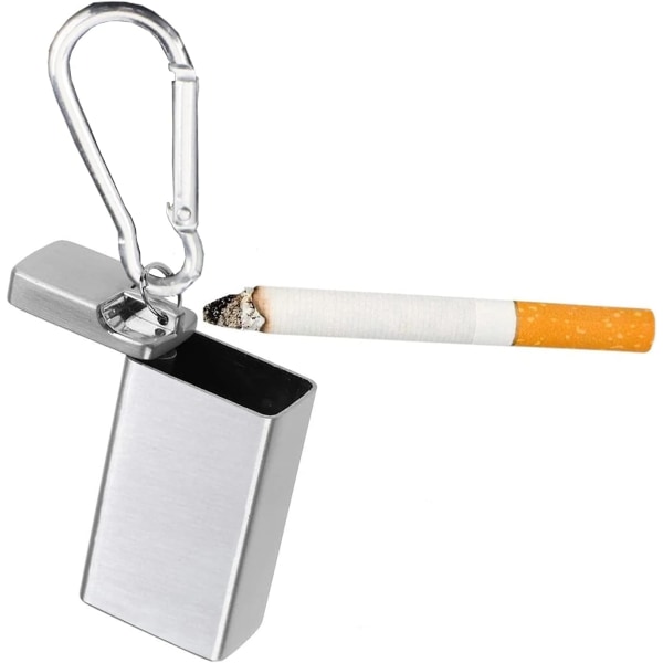 Bärbar askkopp mini askfat med nyckelring rökfri resa