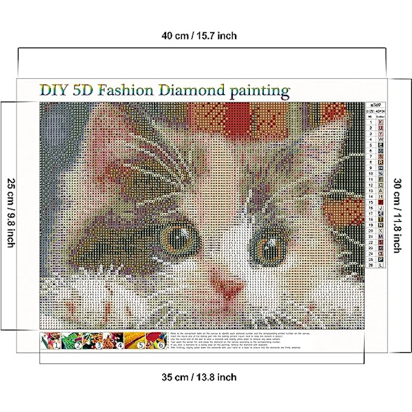 DIY 5D Diamantmaleri efter tal Kit, broderie diamant kit comp