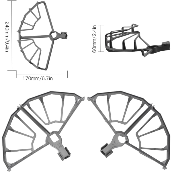 Drone Propeller Guard til Mavic 2 Pro/ 2 Zoom, PV & ABS, Semi Enclosed Professionel Drone
