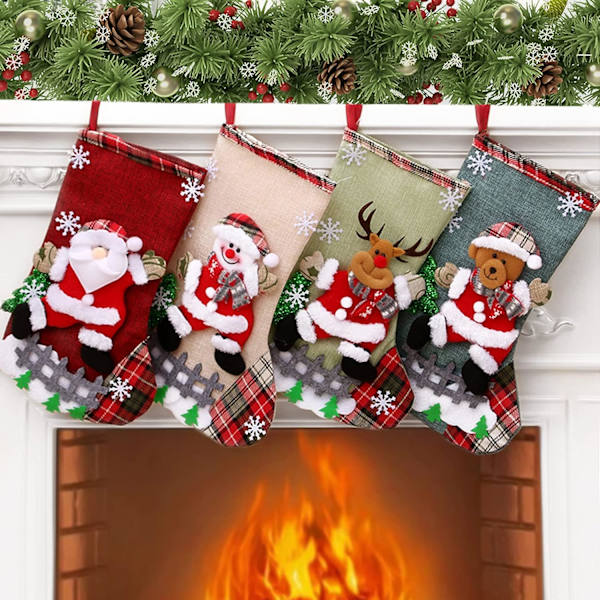 Julstrumpa, Julstrumpor att hänga, 4 st julstrumpor