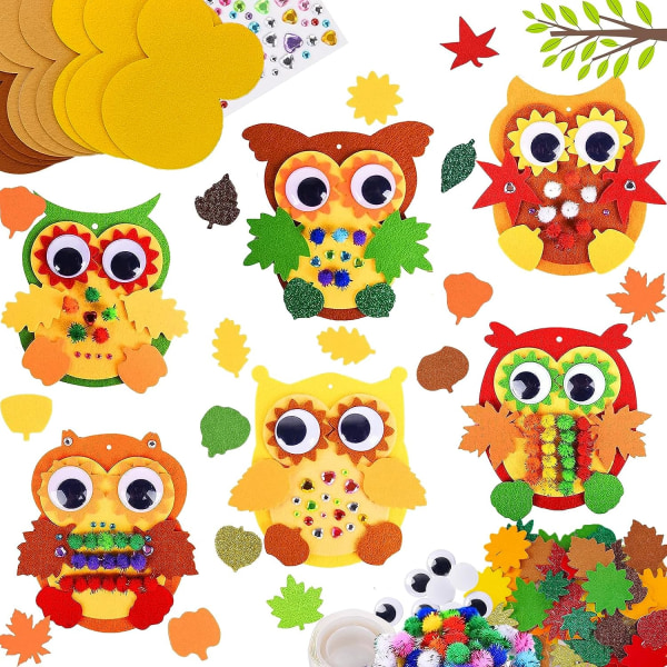 Fall Wreath Crafts, Kids Fall Craft Set Stickers Fall Hanging Decor, for Thanksgiving Decorations Pa