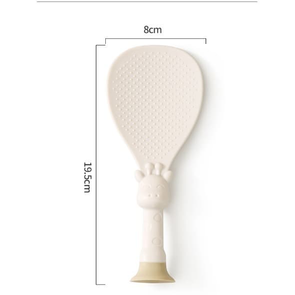 Barnbestick Sugpropp Ris Sked Hushåll Vertikal Non-stick Ris Servering Ris Kokare Hög Temperatur Vertikal Söt Rådjur Ris Sked (19.5x8