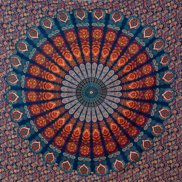 Mandala tenture murale grande serviette de plage châle tai tapisse