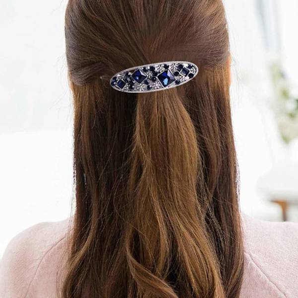Kvinde Hår Spænder, 2stk Kvinde Krystal Rhinestone Vintage Flo
