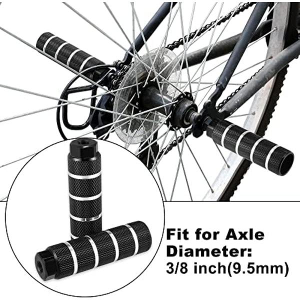 4 kpl Alumiiniseos Takajalkatelineet Jalkatuet Universaali Musta BMX MTB Pyörä Polkupyörä Sopii 3/8 Tuuman Akseleille