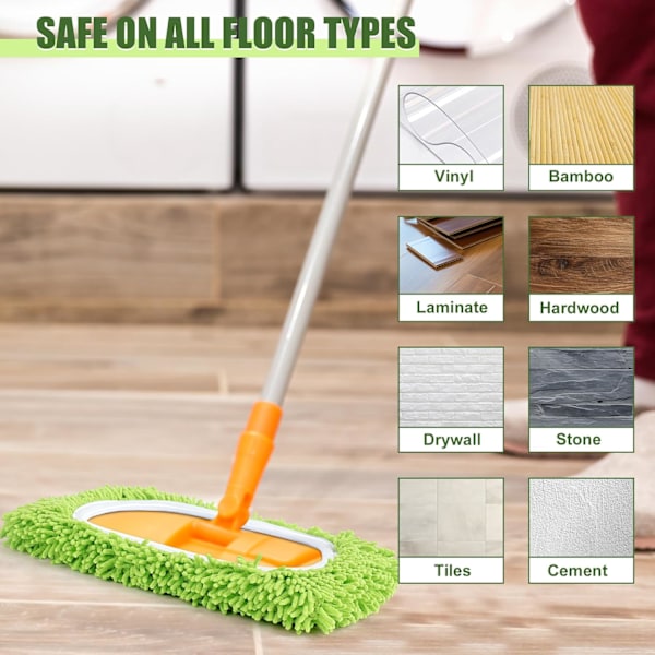 Pakkaus Toistuvasti Käytettäviä Moppeja Swiffer Sweeperille, Toistuvasti Käytettäviä Moppeja, Toistuvasti Käytettävä Moppi, Vaihtomoppi - Vihreä