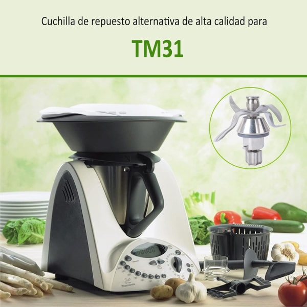 TM31 Reservdelar Kompatibel med Vorwerk Thermomix TM31 Rostfritt Stål Matberedare med S