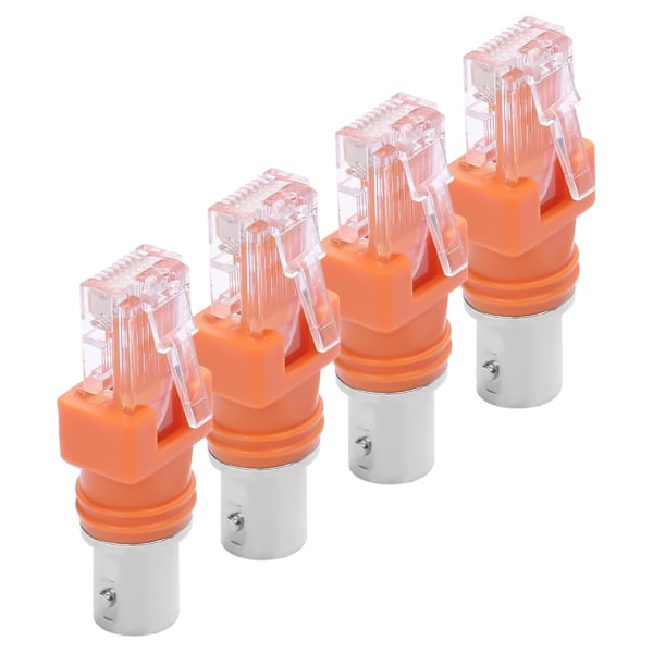 BNC - RJ45 naar RJ45 Naar-Urosovittimen Adapteri Koaksiaaliliitäntä Linjan Testaajalle (Oranssissa)