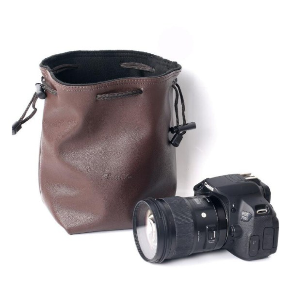 Kannettava kameran objektiivilaukku suojaava pussi, joka sopii 11 cm:n korkeuteen Dsl