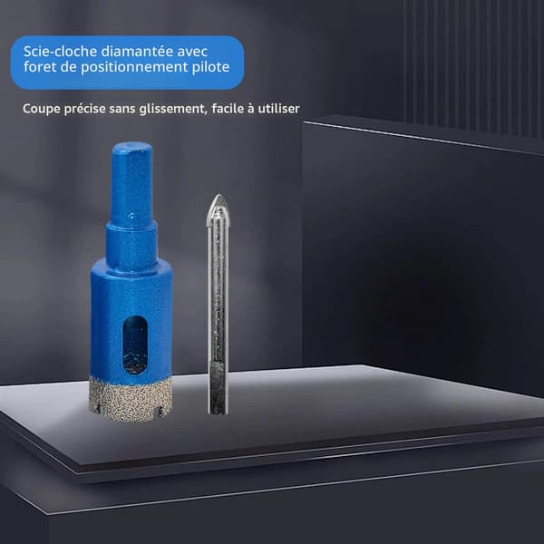 20 mm diamant hulsav med centreringsguide borebit, professionel loddet diamant borebit til fliser, porcelæn