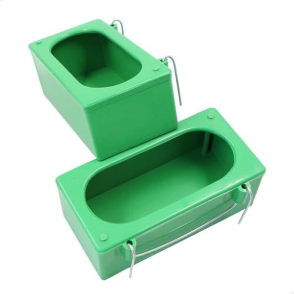 2-pack Fågelbad Burfågelmatare Multifunktionell - Plastfat, Hängande Fågelmatare, Bad