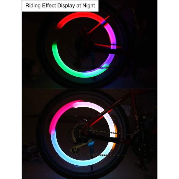 (farve) 4-pak bildæk hjul ventil lys, led cykel hjul lys