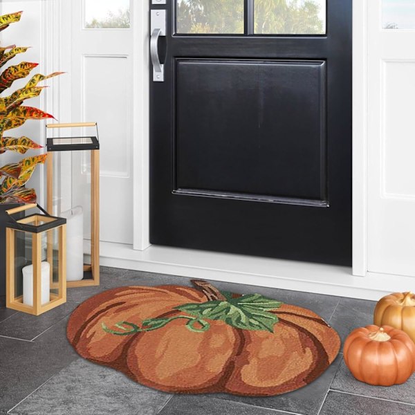 Høstgresskar Badmatte, Halloween Badematte for Bad på Sklisikre Dusjmatter, Fotmatte, Inngangsdørmatte, Teppe Gulvmatte