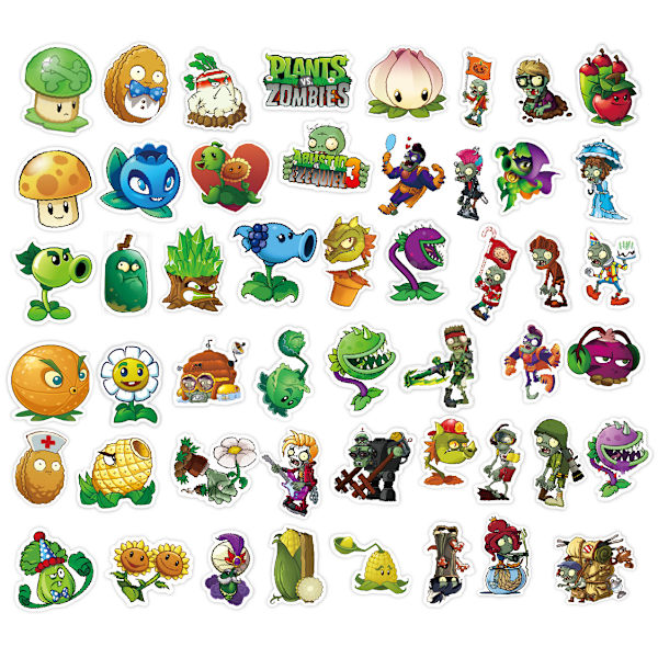 50 Plants vs. Zombies-klistremerker