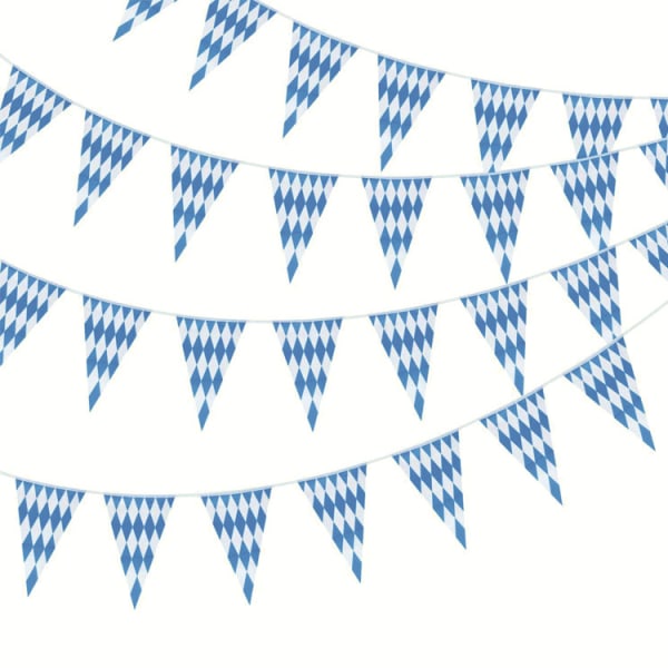 （3 stycken）Oktoberfest Dekorationsbanderoll, Bayerns banderollflagga, 10 M