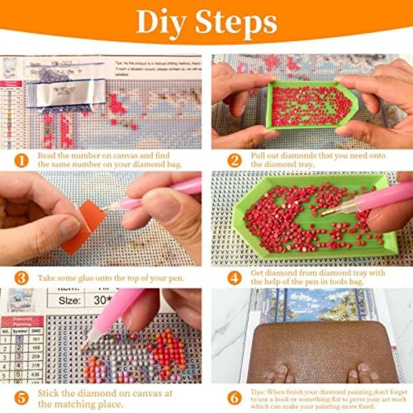 12 x 16 Tum Diamantmålning Kit för Vuxna, 5D Solnedgång Diamantkonst Kit för Nybörjare, DIY Full Borr Hav