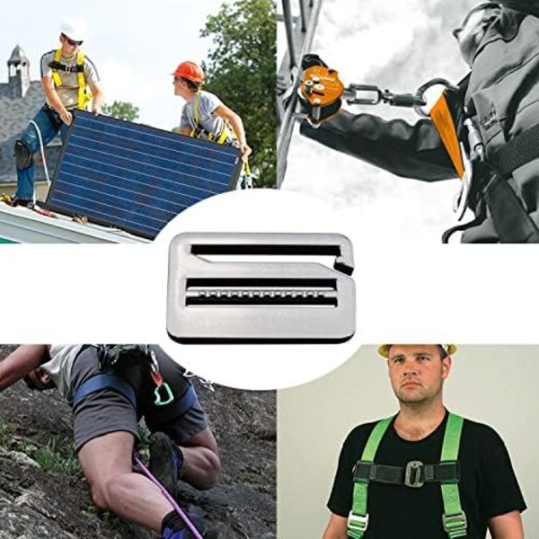 3,8×4,7×0,2cm Stege Lås Spänne 2st Pistolfärg Stark Metall Tri-Glide Spännlås Glidspännen Vävband Släppspänne