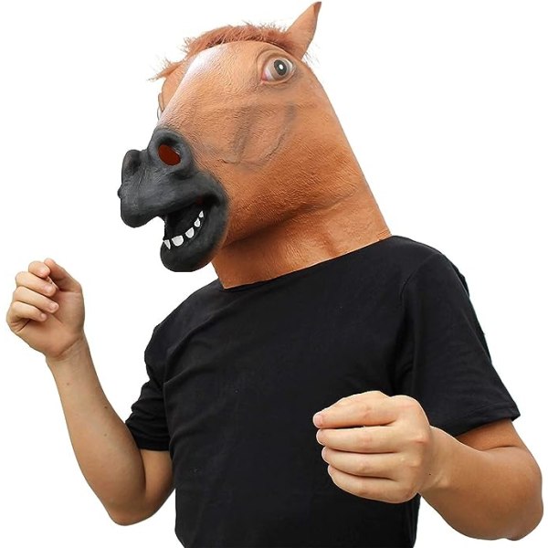 Heste maske festklædning hestehoved masker til voksne mænd maskerade Halloween dag festartikler Ani