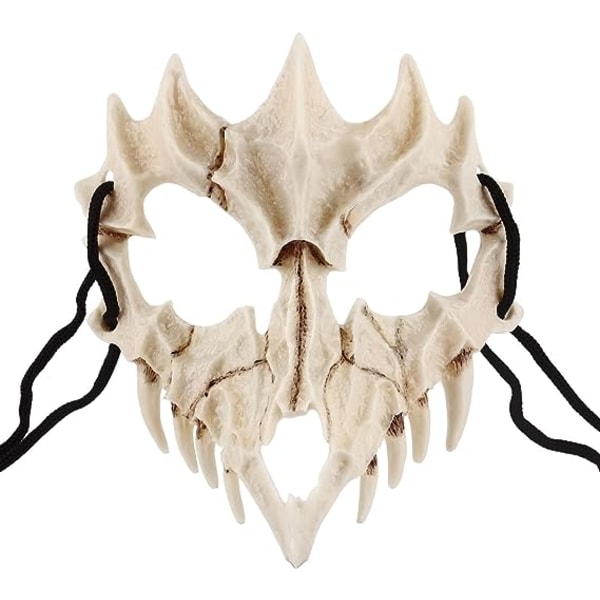 Japansk Halloween Maske Resin Maske Halv Ansigt Kranie Scary Maske Cosplay Dekorative (Drage Gud)