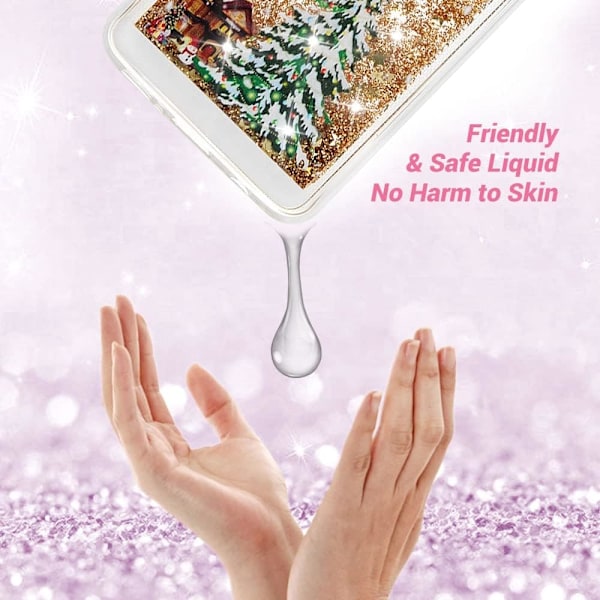 iPhone 16 Pro Max -kotelo iPhone 16 Pro Max Joulupuhelin Kotelo Glitter Sparkle Liquid Floating Kotelo Iskun Kestävä Selkeä Pehmeä