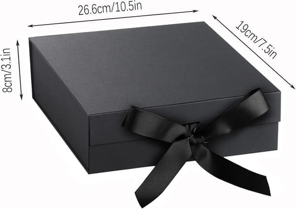 Presentförpackning, rosettpresentförpackning, magnetisk presentförpackning, lyxig presentförpackning, papperslåda med band