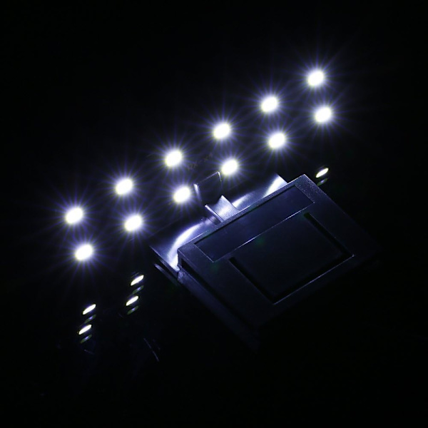 Ultra-tynd akvarie LED-lys Ultra Bright Clip-on belysningslampe 12 LED'er til akvariefisketank 5W