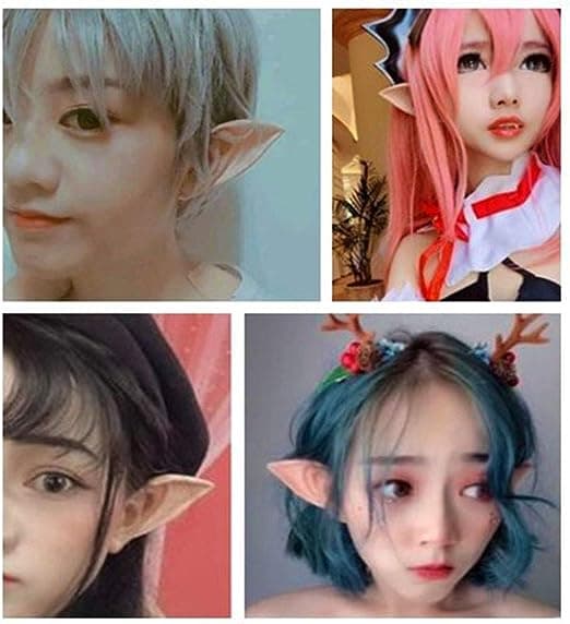 8 par af pixie fe-ører, latex fe-pixie-ører, cosplay-ører til cosplay Halloween jul