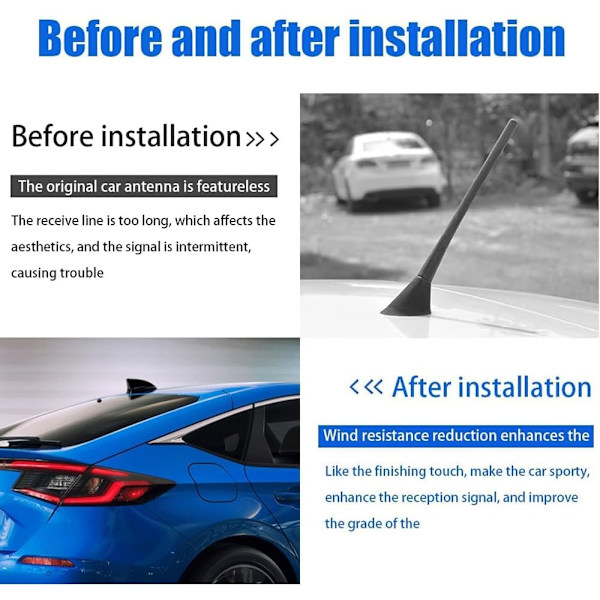 Bil Hajfin Antenne, til Ford Mondeo 2012-2014/Focus MK3 2011-2018 Perfekt Udskiftningsdel til Køretøjs FM Signal Antenne