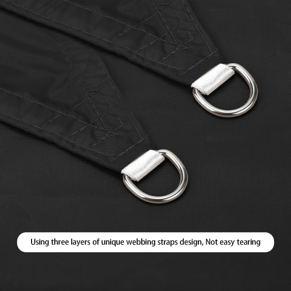 Solsegel, Vattenavvisande, 2 x 3 m, Polyester, rektangulär, bla