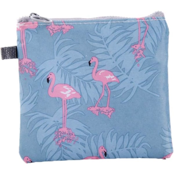 Tote Bag Sanitetsbinda Påse Flamingo Canvas Förvaringsväska San