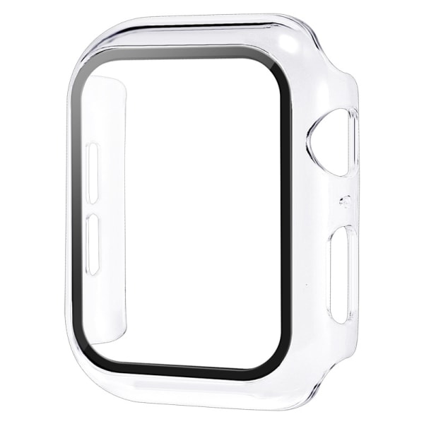 (Transparent) Etui Kompatibel med Apple Watch 44MM, 2 i 1 Beskyttelse PC Hardening Etui og HD Tempe