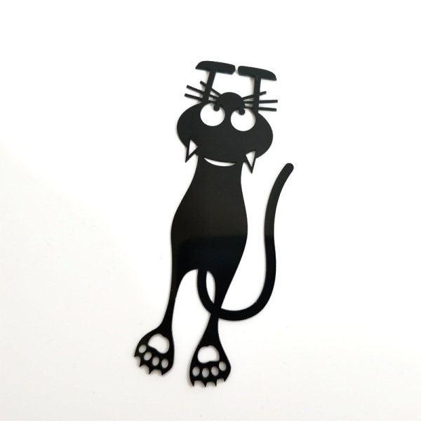 Bogmærke nysgerrig sort kat kat form 12CM plast